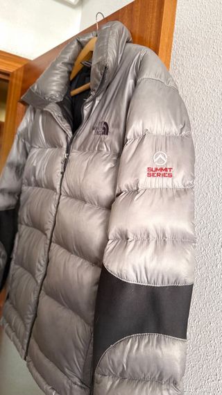 The North Face Abrigo Plumas Plata Negro