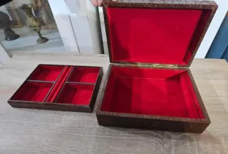 Joyero cuero repujado artesanal Don Quijote