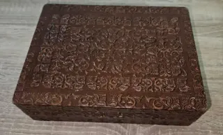 Joyero cuero repujado artesanal Don Quijote