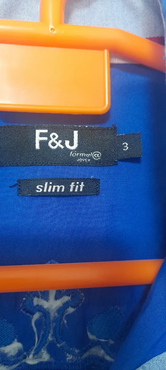 Camisa F&J Hombre Talla M Azul