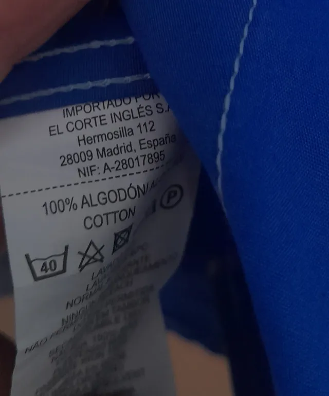 Camisa F&J Hombre Talla M Azul