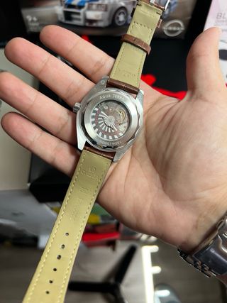 Reloj Omega Cuero Marrón y Plata