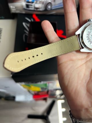 Reloj Omega Cuero Marrón y Plata