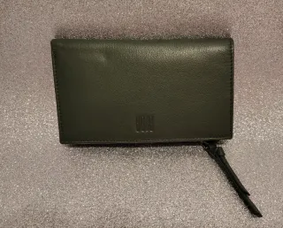 Billetero BIBA mujer piel natural verde oscuro