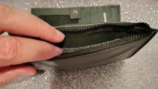 Billetero BIBA mujer piel natural verde oscuro