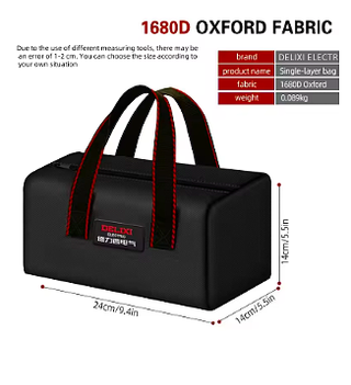 Bolsa pequeña negra herramientas 24x14x14cm. NUEVA