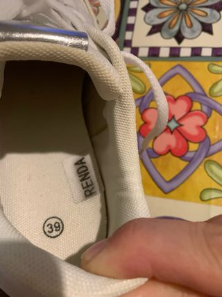 Sneakers bianche glitter N.39