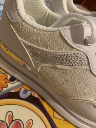 Sneakers bianche glitter N.39