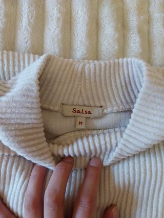 Jersey de Canalé con Botones Joya Mujer