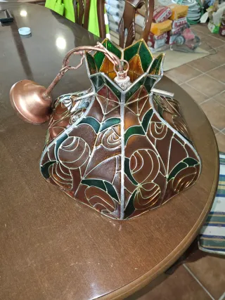 Lámpara Tiffany Vidrio Metal