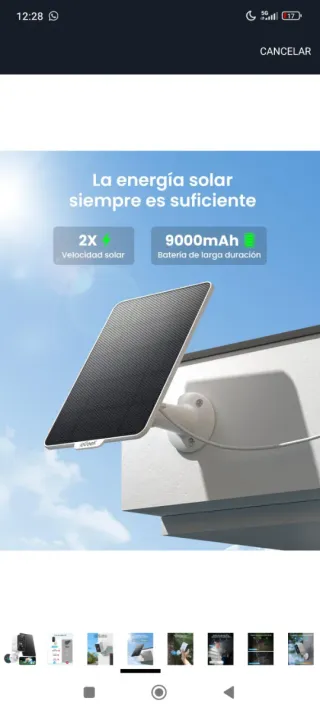 ioGeek Cámara Seguridad 4G LTE Batería Solar