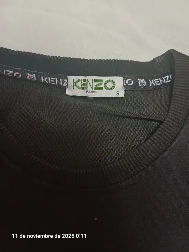 Sudadera Kenzo Negra con Diseño Tigre