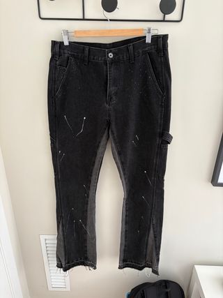 Pantalones vaqueros flare desgastados