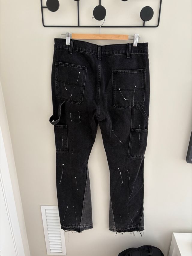 Pantalones vaqueros flare desgastados