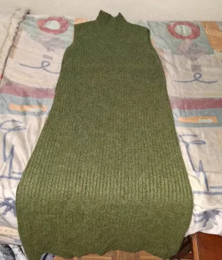 Vestido largo verde de punto