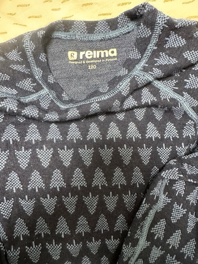 Reima Ropa Térmica Azul Estampada
