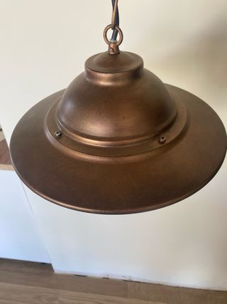 Lámpara Farol Acero Marrón y Transparente
