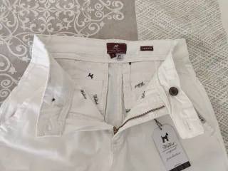 PANTALON MARCA WILLIOT. NUEVO CON ETIQUETAS.BLANCO