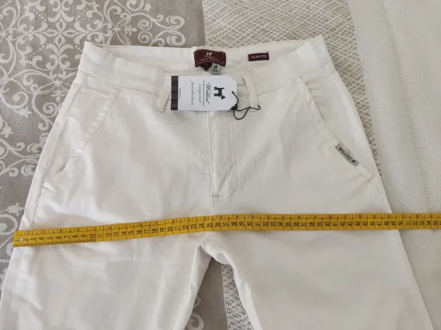 PANTALON MARCA WILLIOT. NUEVO CON ETIQUETAS.BLANCO