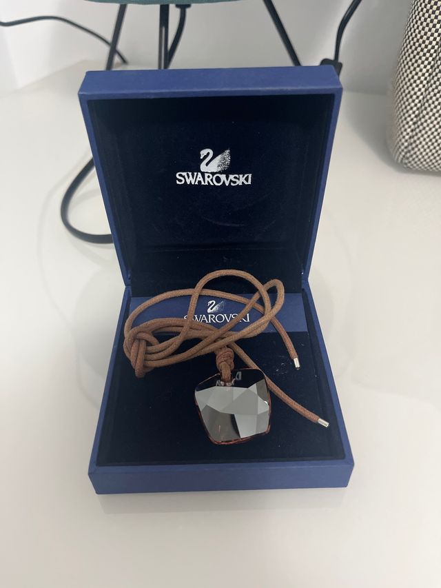 Collar Swarovski ORIGINAL Corazón Cristal Gris