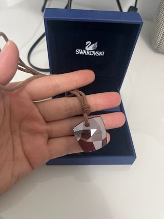 Collar Swarovski ORIGINAL Corazón Cristal Gris