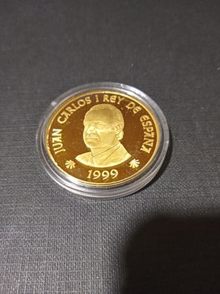 Moneda 8 Escudos Oro 24k Jubileo 1999