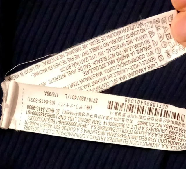 Chaqueta Zara azul marino talla L