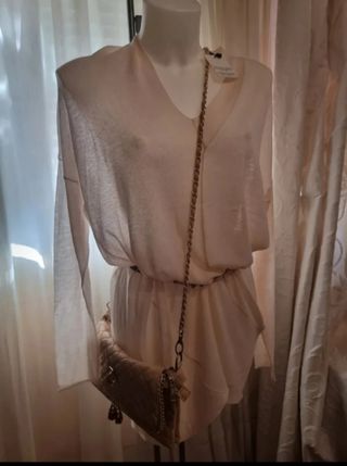 Blusón Uterqüe Beige Talla M