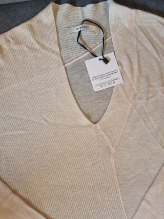 Blusón Uterqüe Beige Talla M