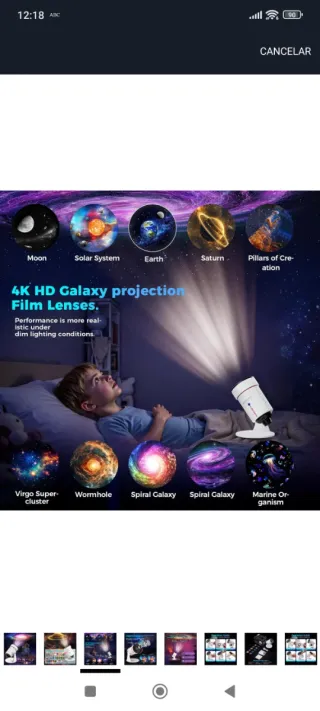 Proyector Estrellas PLANETARIUM Galaxy 8TH