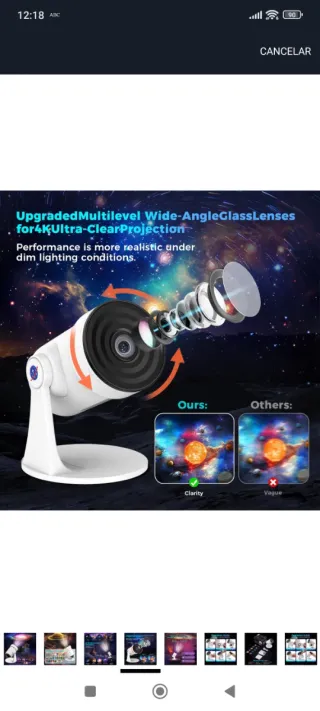 Proyector Estrellas PLANETARIUM Galaxy 8TH