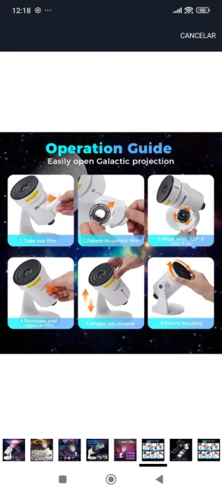 Proyector Estrellas PLANETARIUM Galaxy 8TH