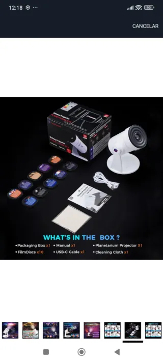 Proyector Estrellas PLANETARIUM Galaxy 8TH