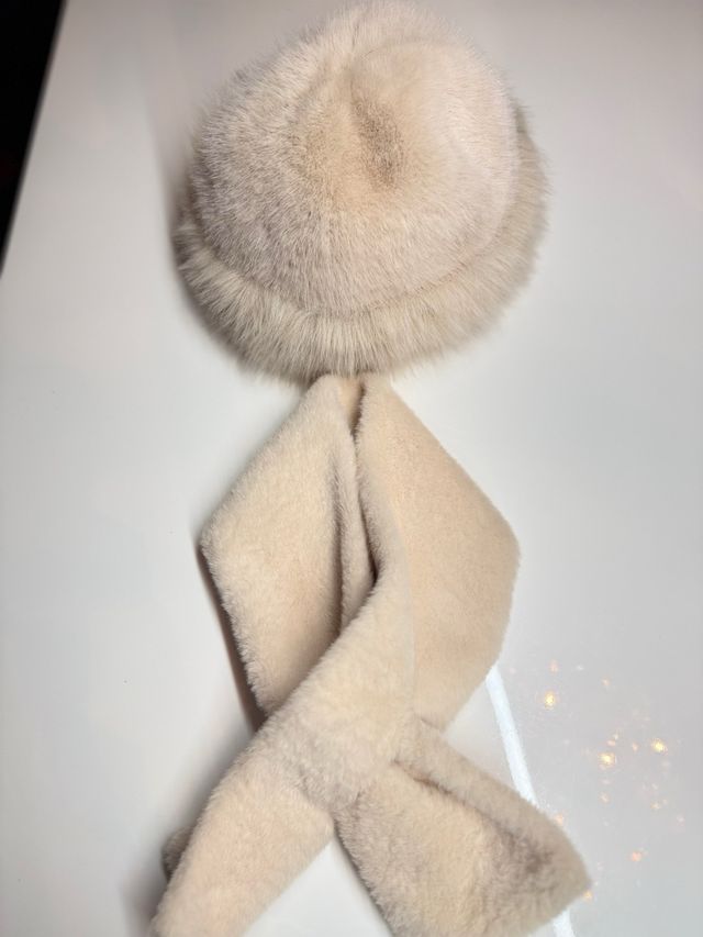 Conjunto Bolso y Pashmina Beige