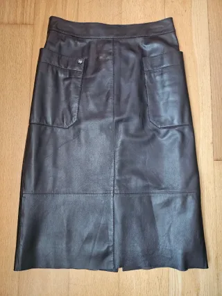 Falda piel Pedro del Hierro marrón