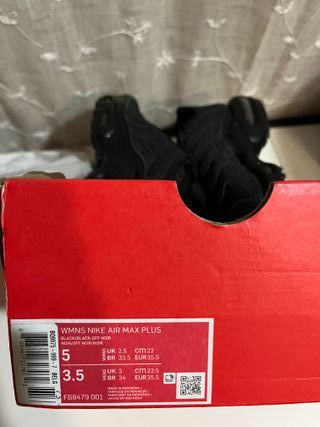 Nike Air Max Plus Negras - Mujer/Niñ@ - Nuevas