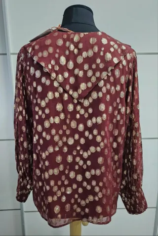 Blusa Maksu con estampado dorado