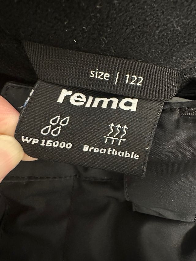 Pantalón de esquí Reima negro 122 cm