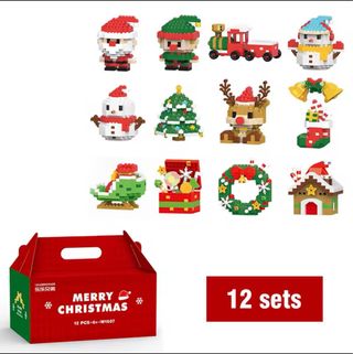 Set 12 Bloques Construcción Navidad
