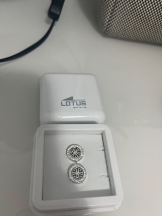 Pendientes Lotus Plata y Circonitas