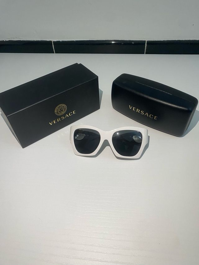 Gafas Versace Blanco y Plateado