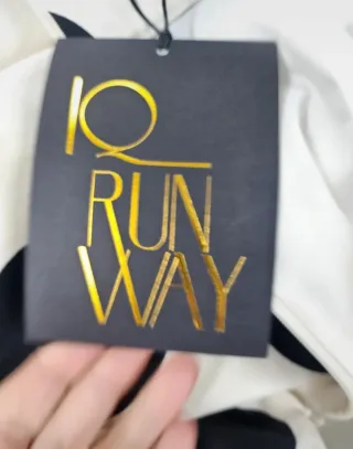 IQ Collection Vestido Lunares Beige/Negro