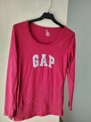 Camiseta Gap Mujer Roja Manga Larga