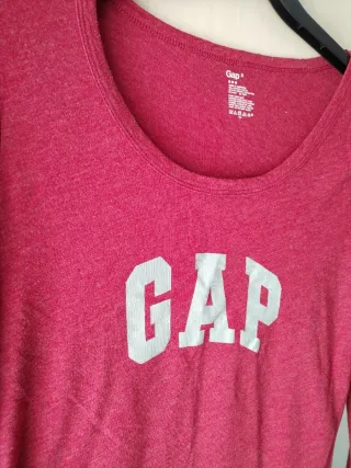 Camiseta Gap Mujer Roja Manga Larga