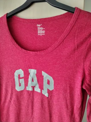 Camiseta Gap Mujer Roja Manga Larga