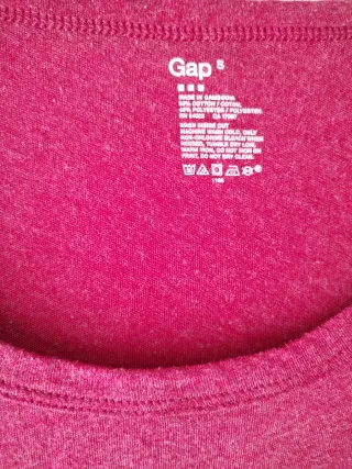 Camiseta Gap Mujer Roja Manga Larga