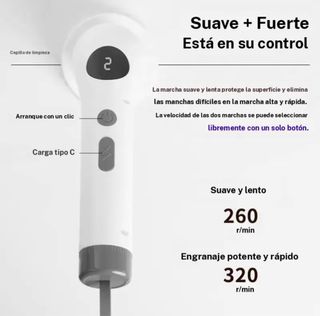 Cepillo Eléctrico Giratorio recargable