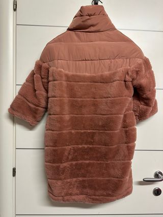 Piumino pelliccia sintetica rosa taglia 42