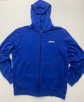 Chaqueta Adidas con cremallera azul