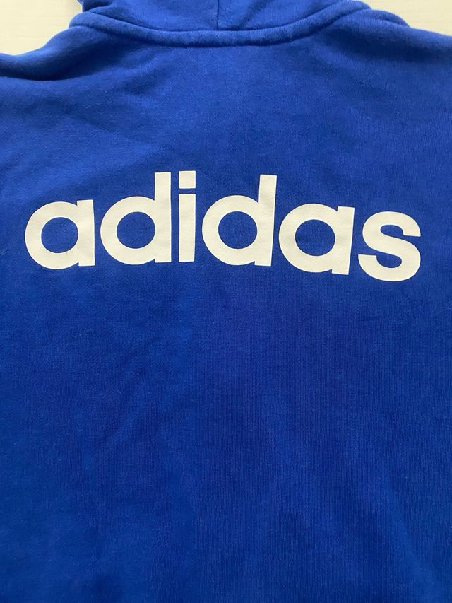 Chaqueta Adidas con cremallera azul